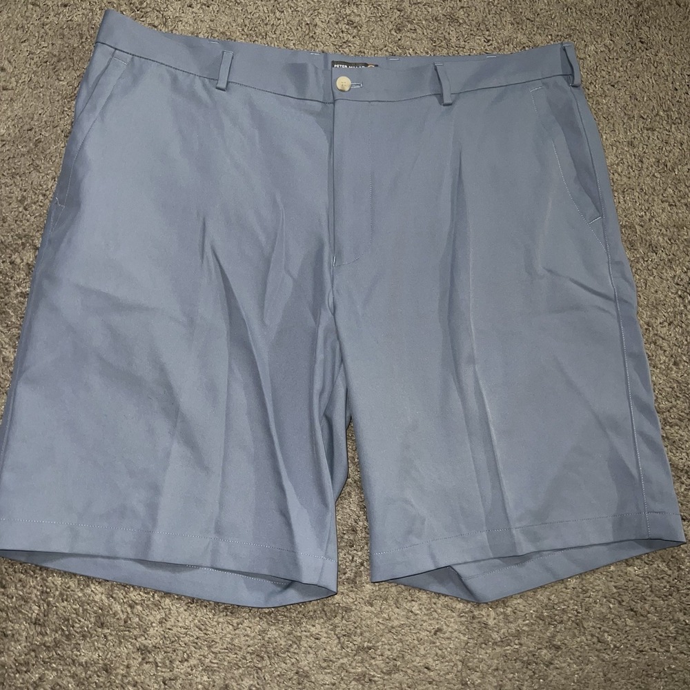 Peter Millar Mens Crown Sport Blue Golf Shorts Size 40